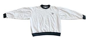 Jack Nicklaus Vtg 90s Crest Sweatshirt M White USA Preppy Golf Classic